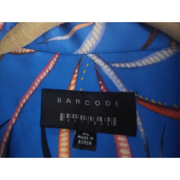 Barcode Shirt Men XL, Hawaiian Button Up, 24 Inch Of Armp To Armp,good Condictio - Picture 2 of 9